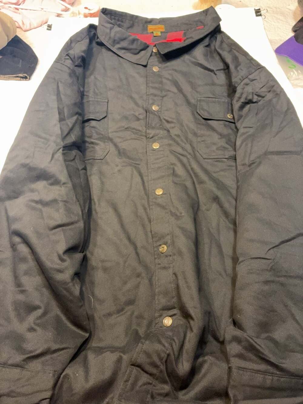 Boulder Creek Trading Company Flannel Lined Canvas Shirt Jacket 8XL Big